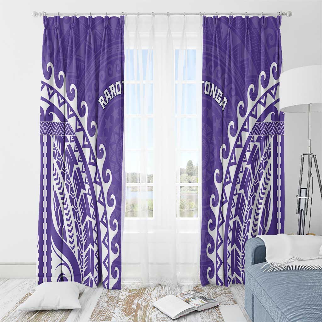 Custom Cook Islands Rarotonga Window Curtain Polynesian Tribal Tattoo