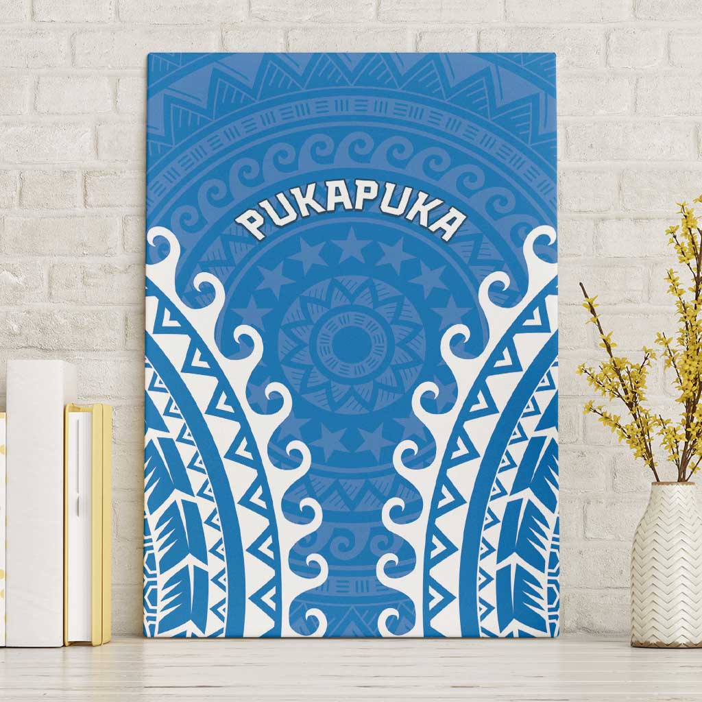 Custom Cook Islands Pukapuka Canvas Wall Art Polynesian Tribal Tattoo