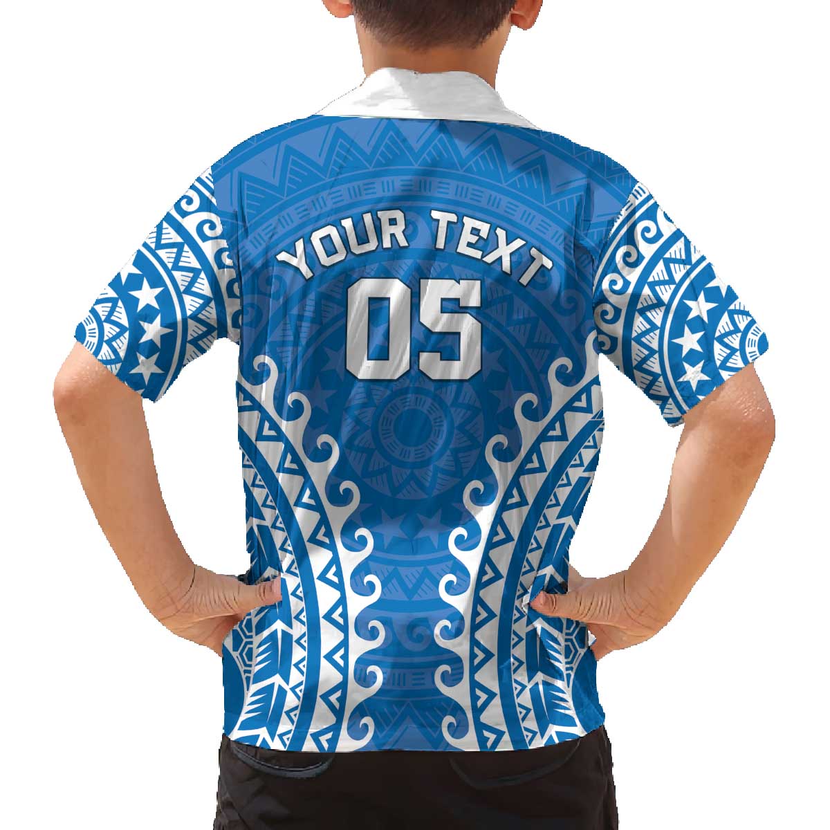 Custom Cook Islands Pukapuka Family Matching Off The Shoulder Long Sleeve Dress and Hawaiian Shirt Polynesian Tribal Tattoo LT05 - Polynesian Pride