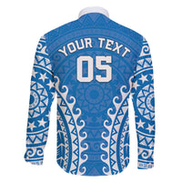 Custom Cook Islands Pukapuka Family Matching Off The Shoulder Long Sleeve Dress and Hawaiian Shirt Polynesian Tribal Tattoo LT05 - Polynesian Pride