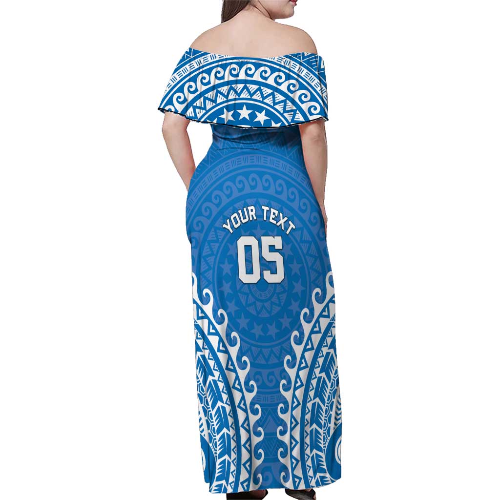 Custom Cook Islands Pukapuka Family Matching Off Shoulder Maxi Dress and Hawaiian Shirt Polynesian Tribal Tattoo LT05 - Polynesian Pride