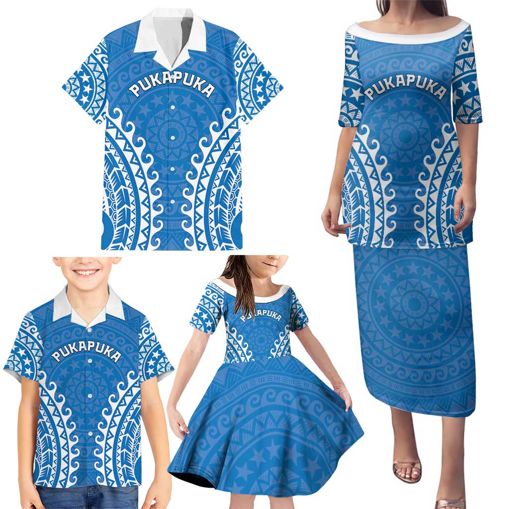 Custom Cook Islands Pukapuka Family Matching Puletasi and Hawaiian Shirt Polynesian Tribal Tattoo