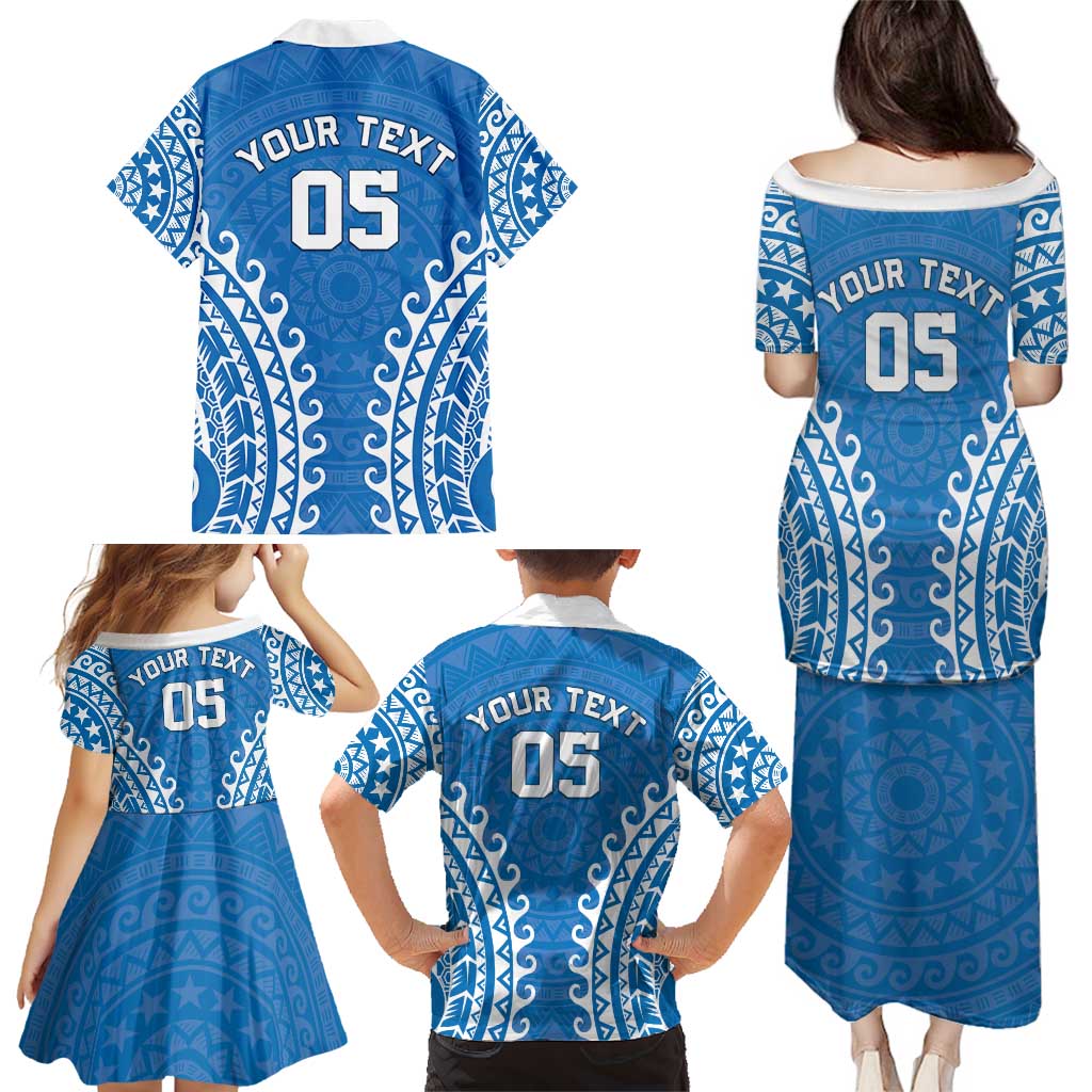 Custom Cook Islands Pukapuka Family Matching Puletasi and Hawaiian Shirt Polynesian Tribal Tattoo