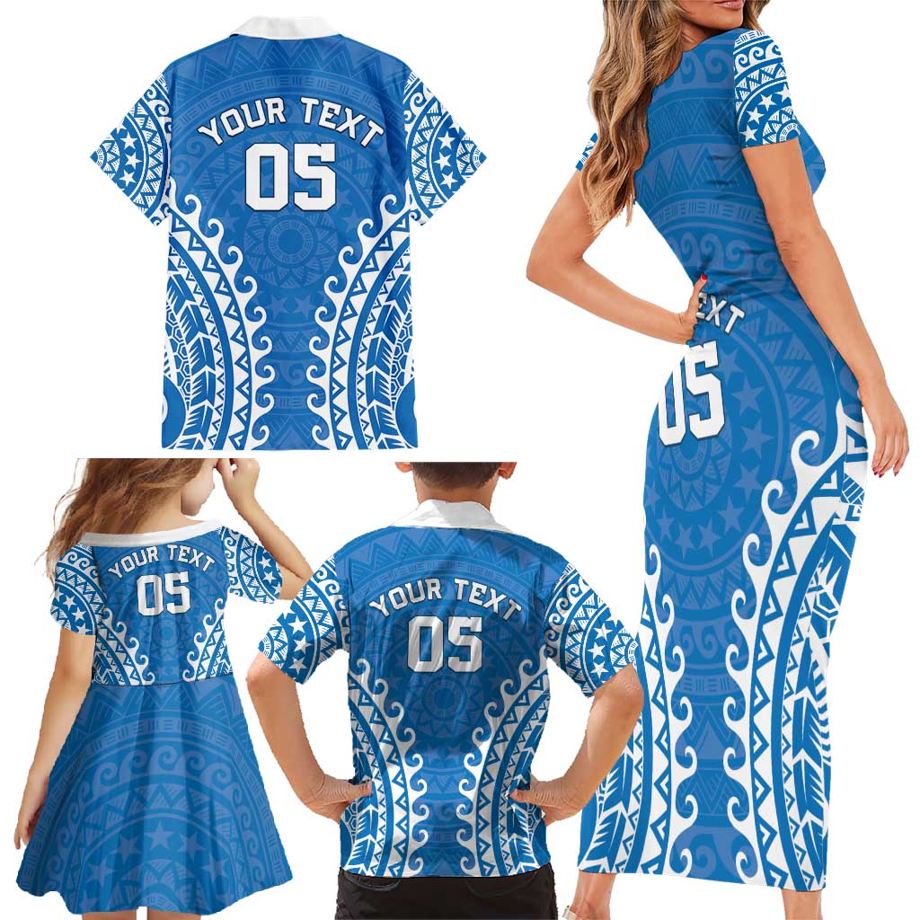 Custom Cook Islands Pukapuka Family Matching Short Sleeve Bodycon Dress and Hawaiian Shirt Polynesian Tribal Tattoo LT05 - Polynesian Pride