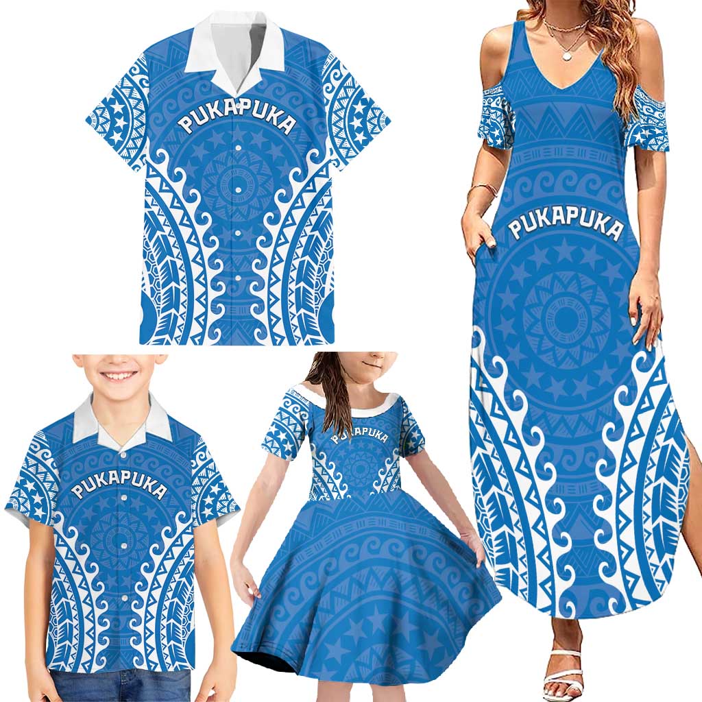 Custom Cook Islands Pukapuka Family Matching Summer Maxi Dress and Hawaiian Shirt Polynesian Tribal Tattoo LT05 - Polynesian Pride
