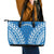 Custom Cook Islands Pukapuka Leather Tote Bag Polynesian Tribal Tattoo