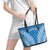 Custom Cook Islands Pukapuka Leather Tote Bag Polynesian Tribal Tattoo