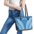 Custom Cook Islands Pukapuka Leather Tote Bag Polynesian Tribal Tattoo