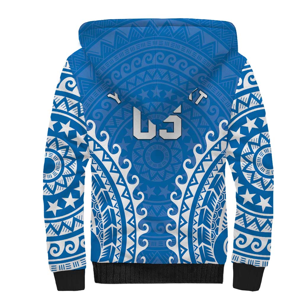 Custom Cook Islands Pukapuka Sherpa Hoodie Polynesian Tribal Tattoo