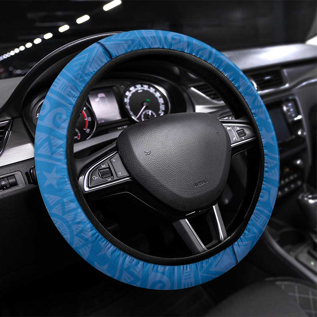 Cook Islands Pukapuka Steering Wheel Cover Polynesian Tribal Tattoo