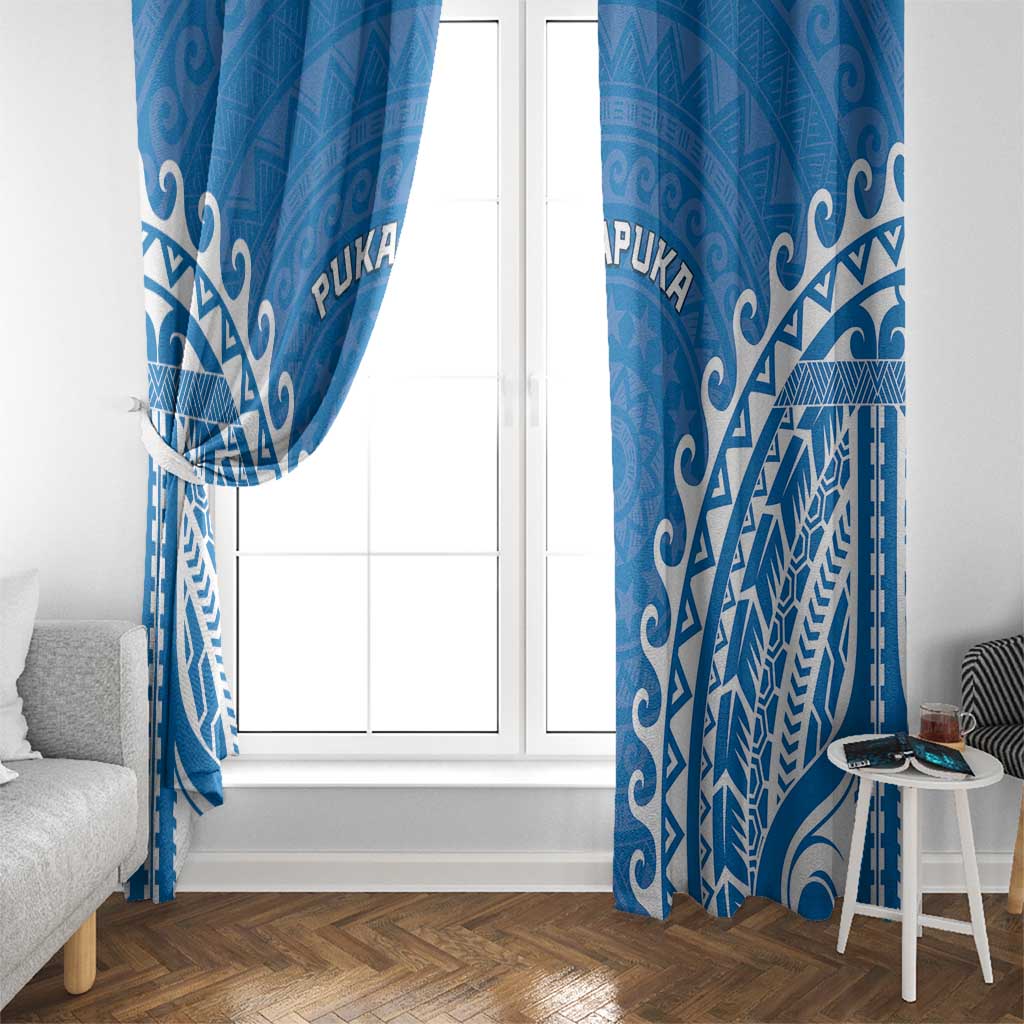 Custom Cook Islands Pukapuka Window Curtain Polynesian Tribal Tattoo