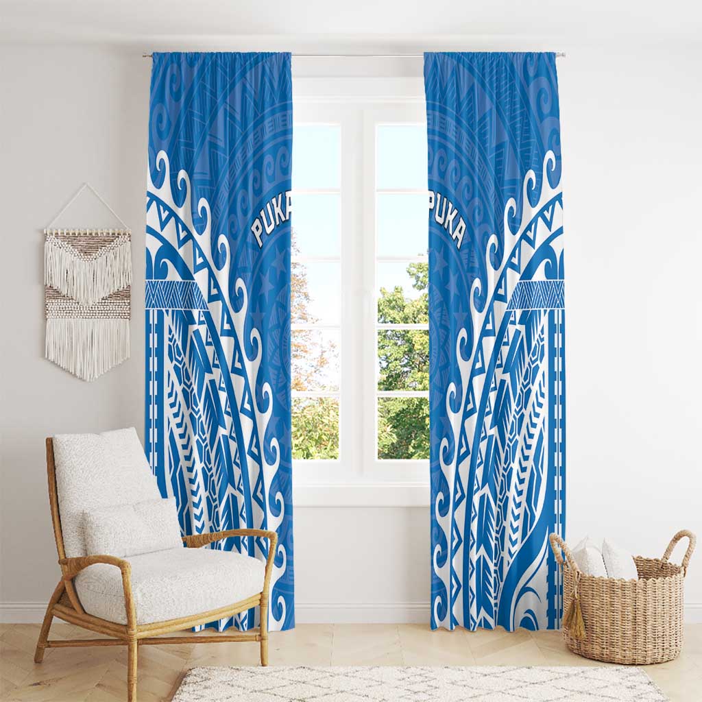 Custom Cook Islands Pukapuka Window Curtain Polynesian Tribal Tattoo