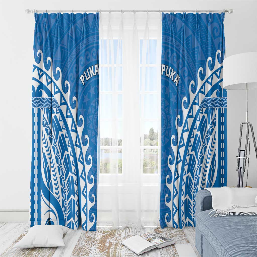 Custom Cook Islands Pukapuka Window Curtain Polynesian Tribal Tattoo