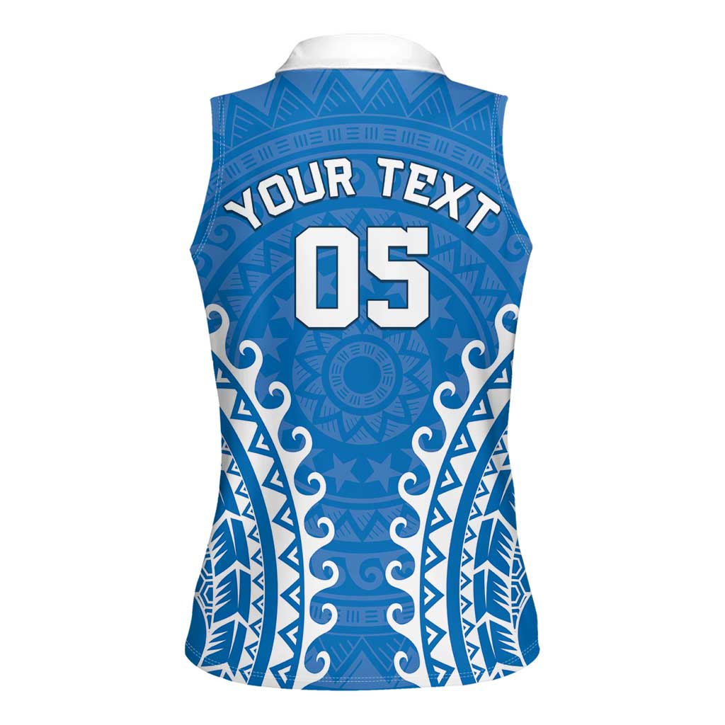 Custom Cook Islands Pukapuka Women Sleeveless Polo Shirt Polynesian Tribal Tattoo