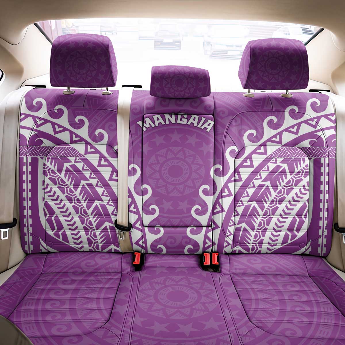 Custom Cook Islands Mangaia Back Car Seat Cover Polynesian Tribal Tattoo