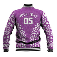 Custom Cook Islands Mangaia Baseball Jacket Polynesian Tribal Tattoo