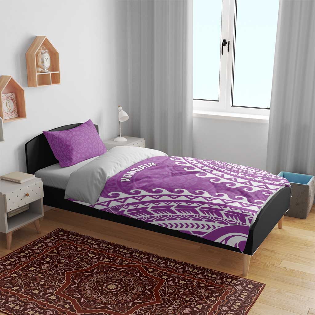 Custom Cook Islands Mangaia Bedding Set Polynesian Tribal Tattoo