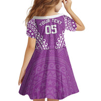 Custom Cook Islands Mangaia Family Matching Off Shoulder Short Dress and Hawaiian Shirt Polynesian Tribal Tattoo LT05 - Polynesian Pride