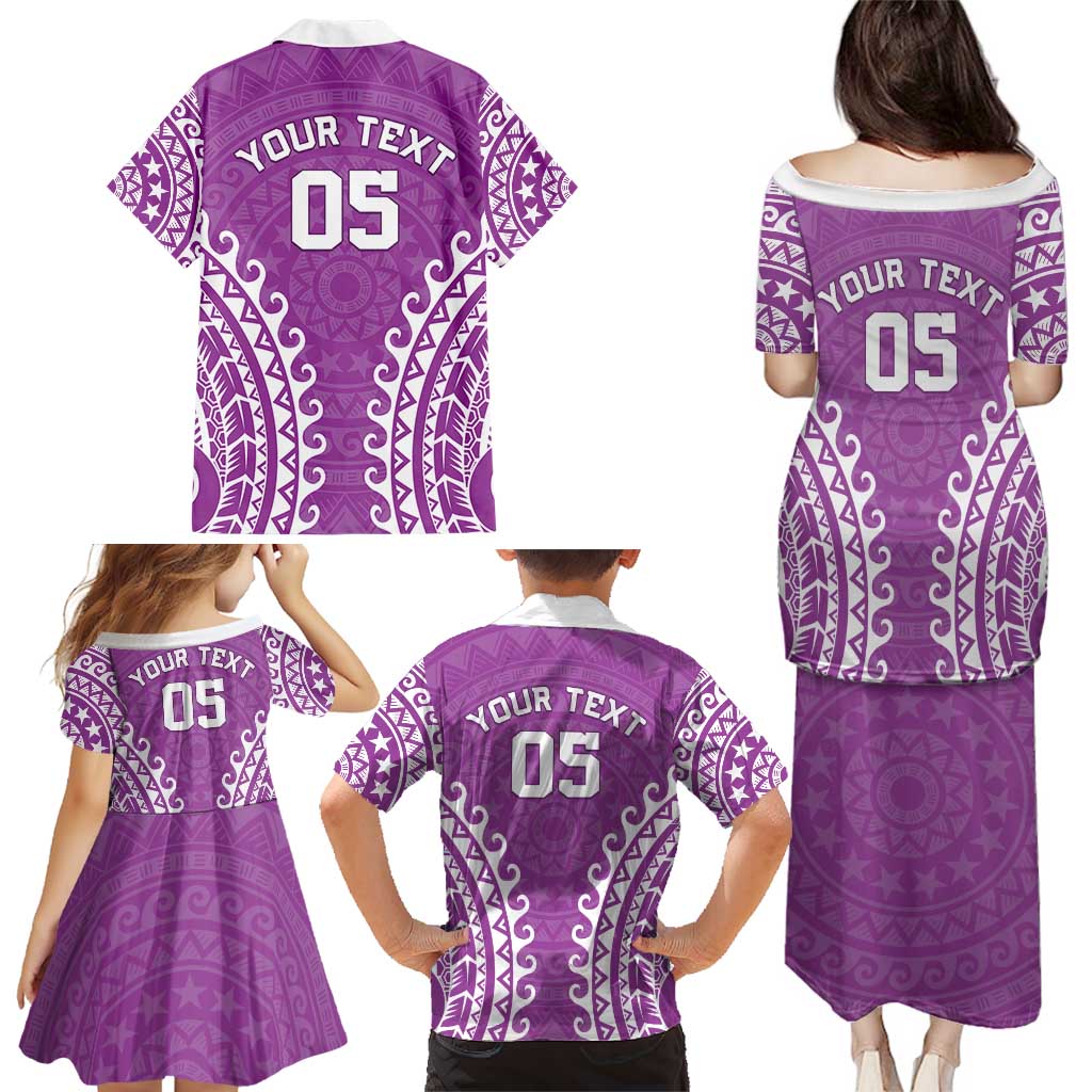 Custom Cook Islands Mangaia Family Matching Puletasi and Hawaiian Shirt Polynesian Tribal Tattoo LT05 - Polynesian Pride