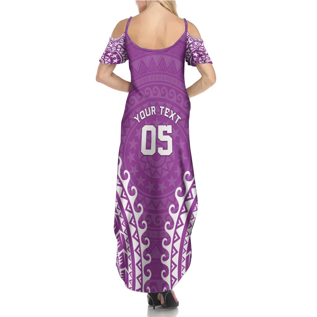 Custom Cook Islands Mangaia Family Matching Summer Maxi Dress and Hawaiian Shirt Polynesian Tribal Tattoo LT05 - Polynesian Pride