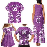 Custom Cook Islands Mangaia Family Matching Tank Maxi Dress and Hawaiian Shirt Polynesian Tribal Tattoo LT05 - Polynesian Pride