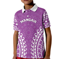 Custom Cook Islands Mangaia Kid Polo Shirt Polynesian Tribal Tattoo