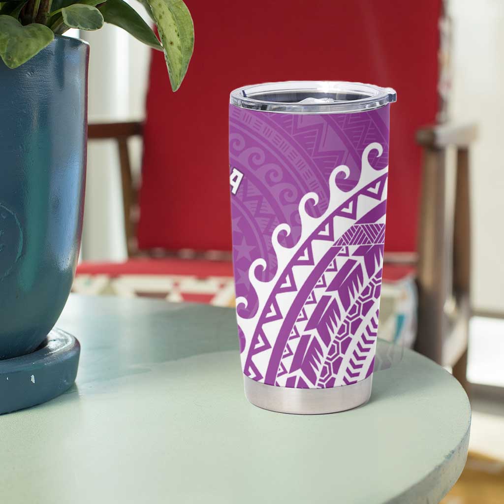 Cook Islands Mangaia Tumbler Cup Polynesian Tribal Tattoo