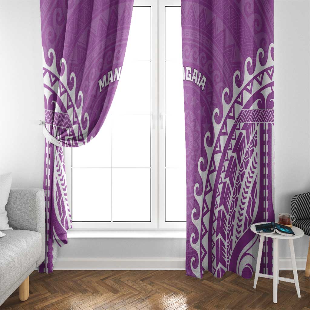 Custom Cook Islands Mangaia Window Curtain Polynesian Tribal Tattoo