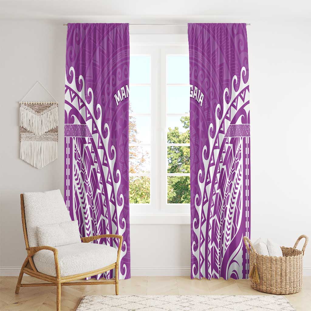 Custom Cook Islands Mangaia Window Curtain Polynesian Tribal Tattoo