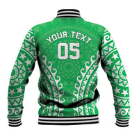 Custom Cook Islands Mitiaro Baseball Jacket Polynesian Tribal Tattoo