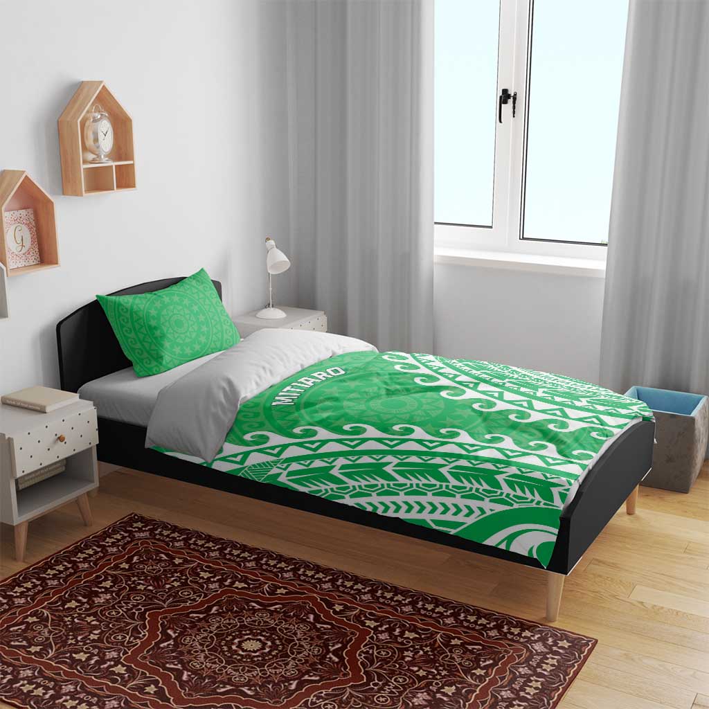 Custom Cook Islands Mitiaro Bedding Set Polynesian Tribal Tattoo