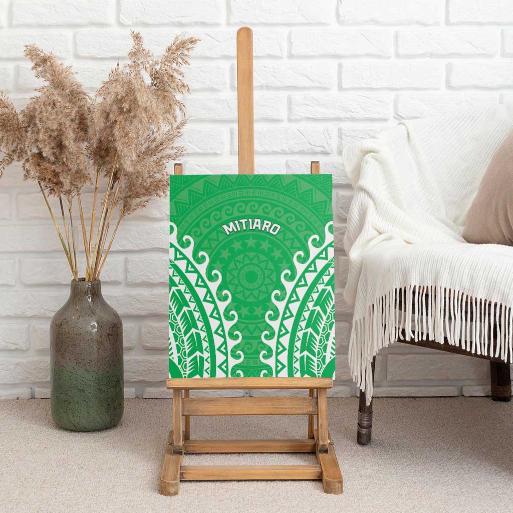 Custom Cook Islands Mitiaro Canvas Wall Art Polynesian Tribal Tattoo