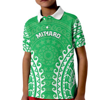 Custom Cook Islands Mitiaro Kid Polo Shirt Polynesian Tribal Tattoo