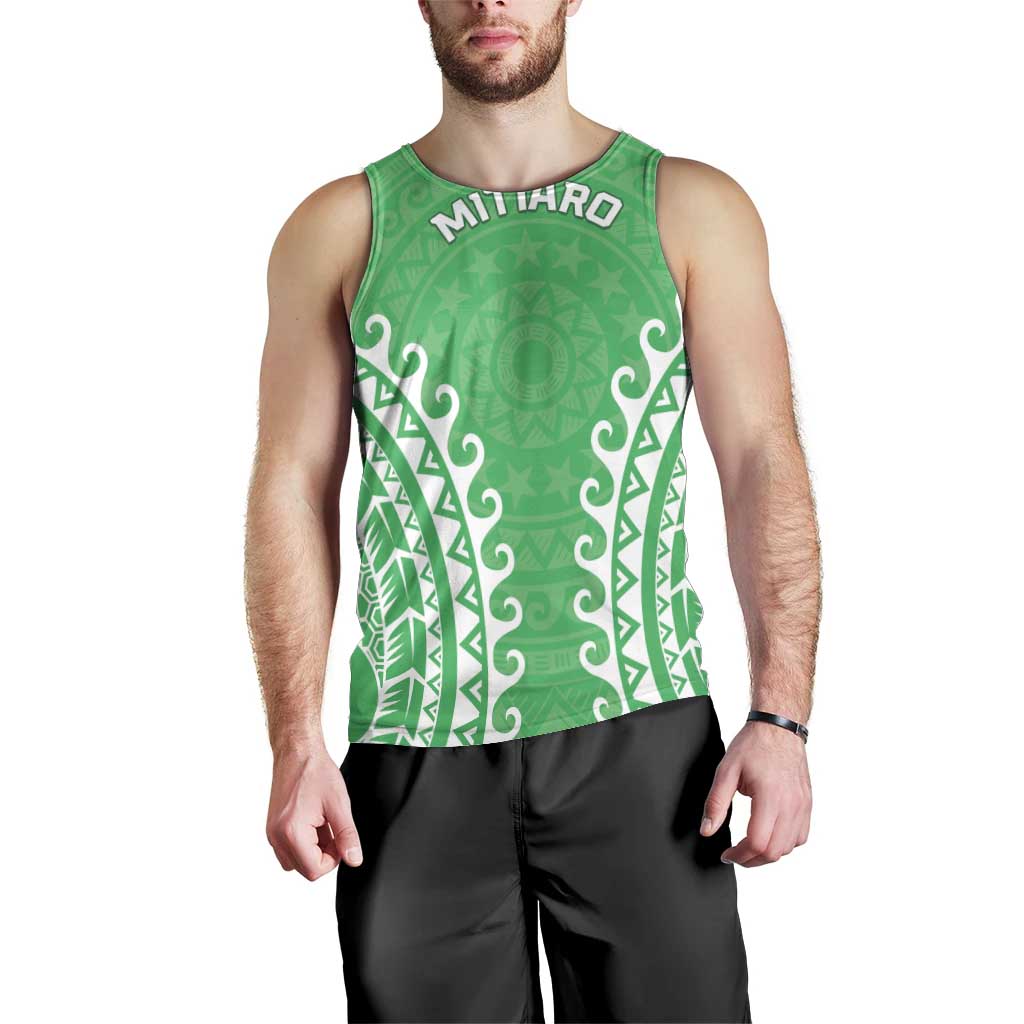Custom Cook Islands Mitiaro Men Tank Top Polynesian Tribal Tattoo