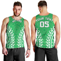 Custom Cook Islands Mitiaro Men Tank Top Polynesian Tribal Tattoo