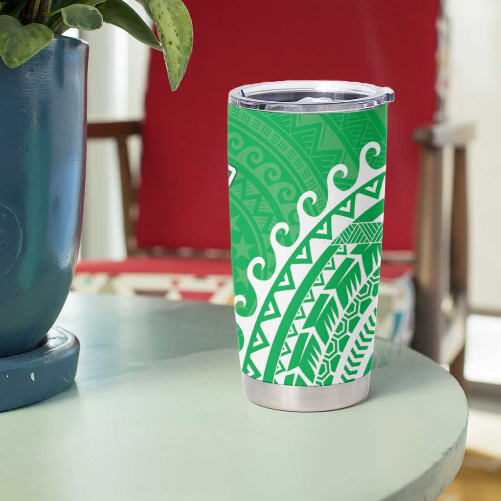 Cook Islands Mitiaro Tumbler Cup Polynesian Tribal Tattoo