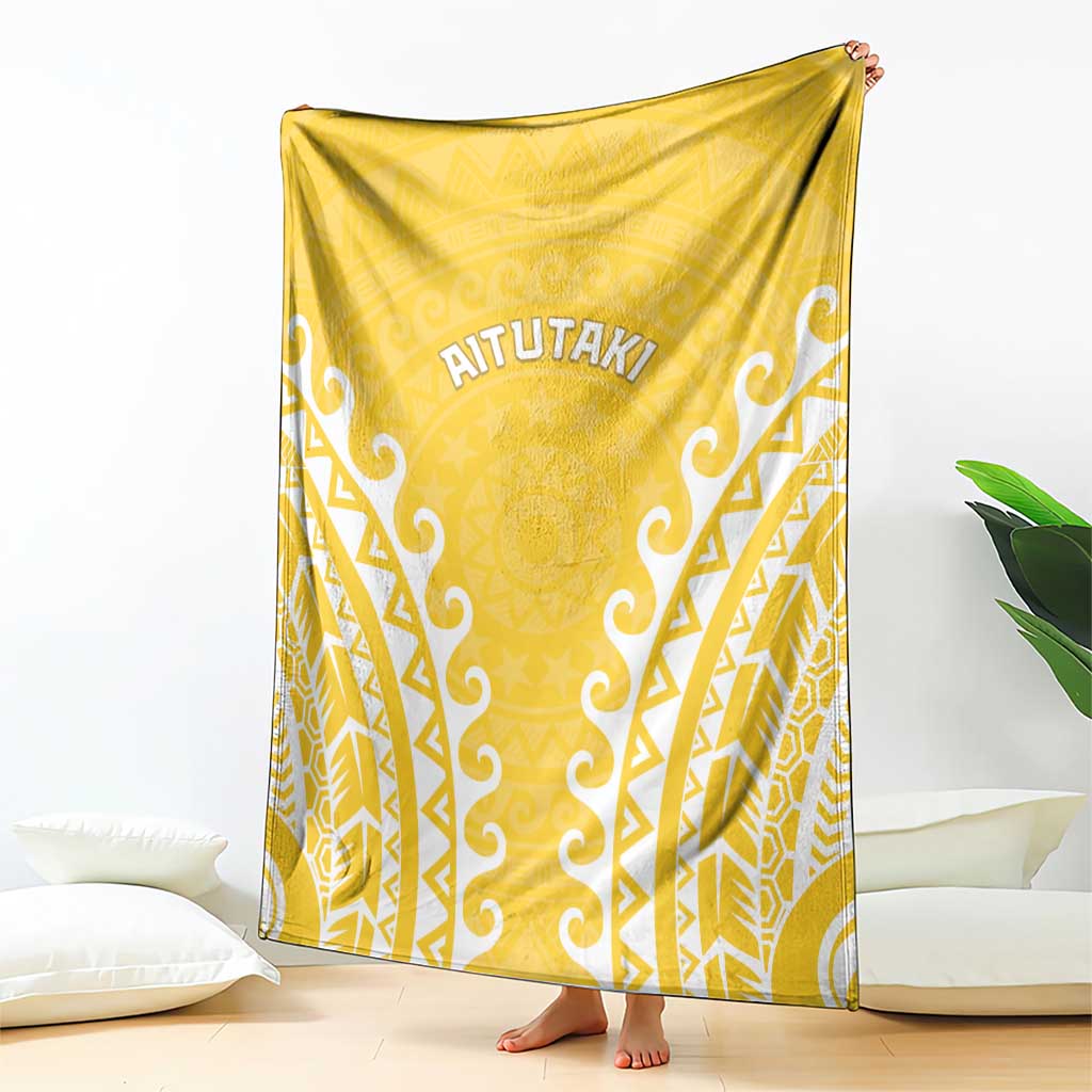 Custom Cook Islands Aitutaki Blanket Polynesian Tribal Tattoo