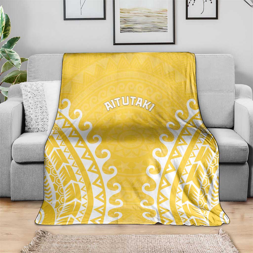 Custom Cook Islands Aitutaki Blanket Polynesian Tribal Tattoo
