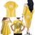 Custom Cook Islands Aitutaki Family Matching Off The Shoulder Long Sleeve Dress and Hawaiian Shirt Polynesian Tribal Tattoo