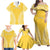 Custom Cook Islands Aitutaki Family Matching Off Shoulder Maxi Dress and Hawaiian Shirt Polynesian Tribal Tattoo