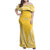 Custom Cook Islands Aitutaki Family Matching Off Shoulder Maxi Dress and Hawaiian Shirt Polynesian Tribal Tattoo