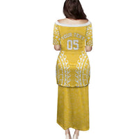 Custom Cook Islands Aitutaki Family Matching Puletasi and Hawaiian Shirt Polynesian Tribal Tattoo LT05 - Polynesian Pride