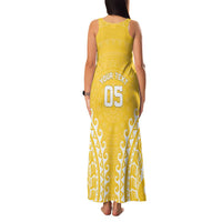 Custom Cook Islands Aitutaki Family Matching Tank Maxi Dress and Hawaiian Shirt Polynesian Tribal Tattoo LT05 - Polynesian Pride