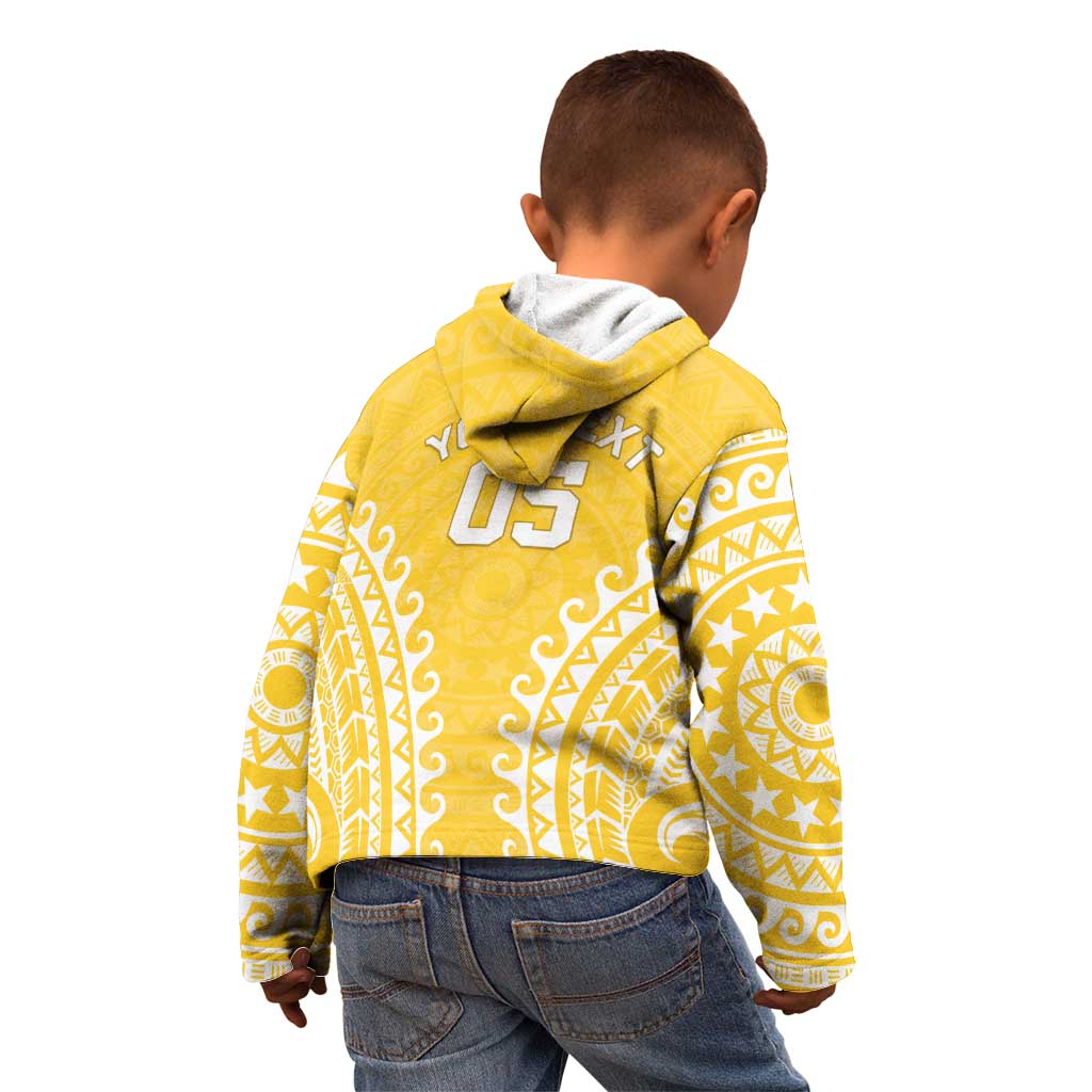 Custom Cook Islands Aitutaki Kid Hoodie Polynesian Tribal Tattoo