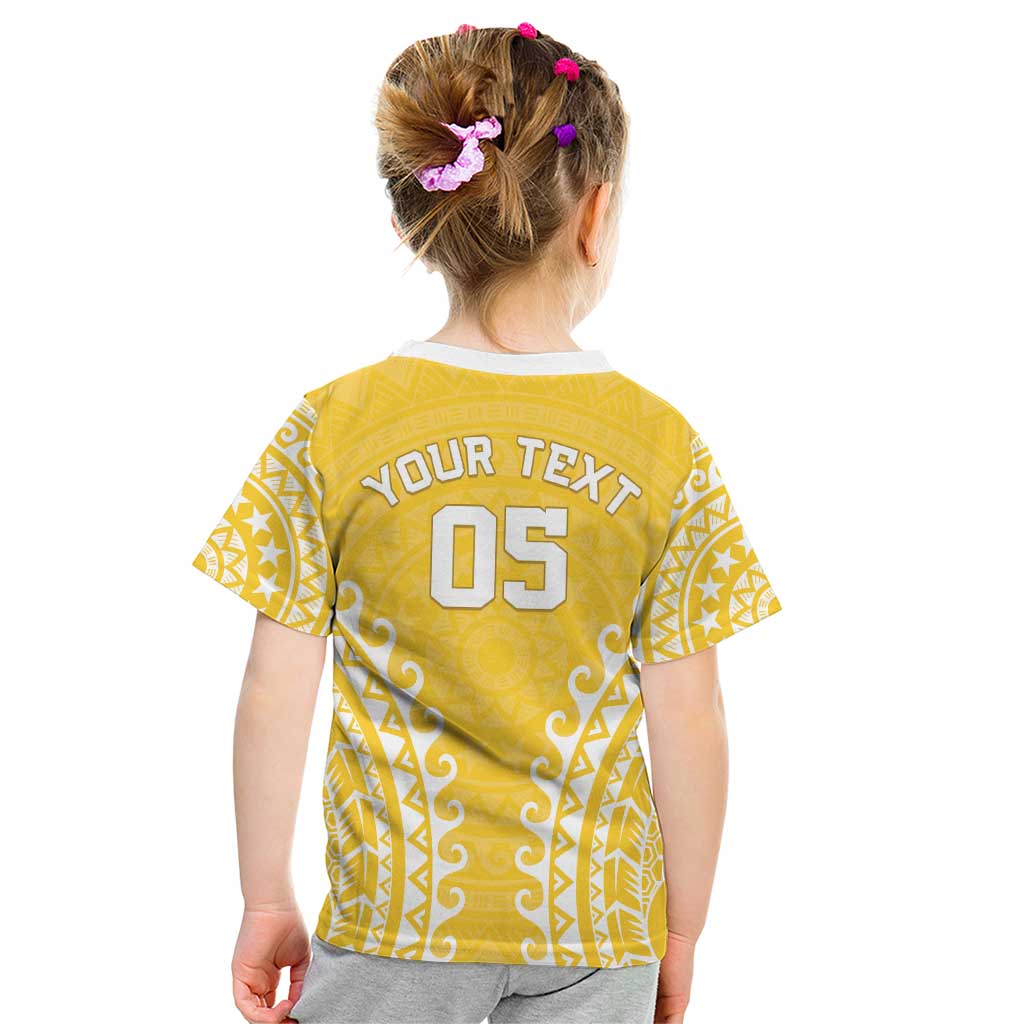 Custom Cook Islands Aitutaki Kid T Shirt Polynesian Tribal Tattoo