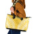 Custom Cook Islands Aitutaki Leather Tote Bag Polynesian Tribal Tattoo