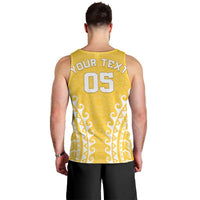 Custom Cook Islands Aitutaki Men Tank Top Polynesian Tribal Tattoo