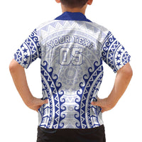Custom Cook Islands Palmerston Family Matching Off The Shoulder Long Sleeve Dress and Hawaiian Shirt Polynesian Tribal Tattoo LT05 - Polynesian Pride