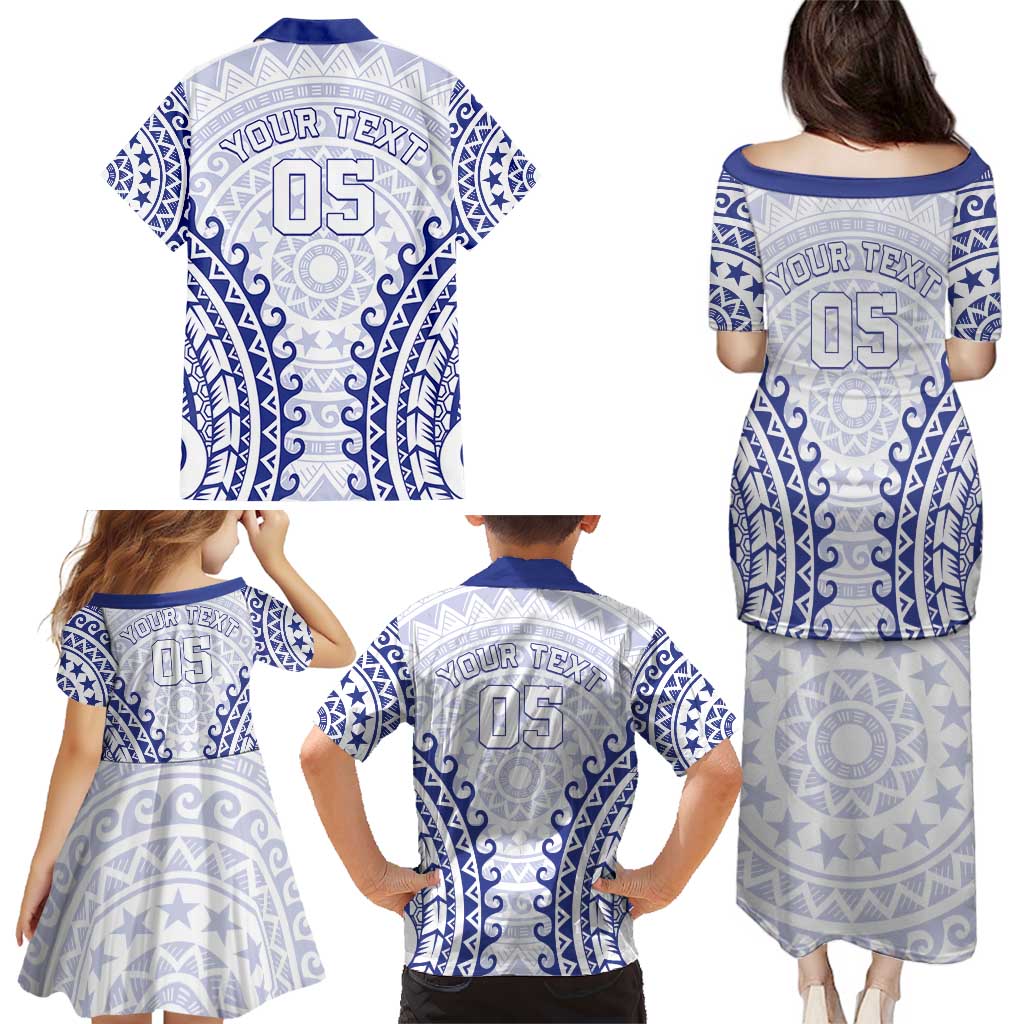 Custom Cook Islands Palmerston Family Matching Puletasi and Hawaiian Shirt Polynesian Tribal Tattoo LT05 - Polynesian Pride