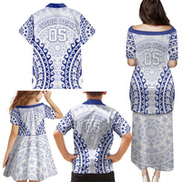 Custom Cook Islands Palmerston Family Matching Puletasi and Hawaiian Shirt Polynesian Tribal Tattoo LT05 - Polynesian Pride